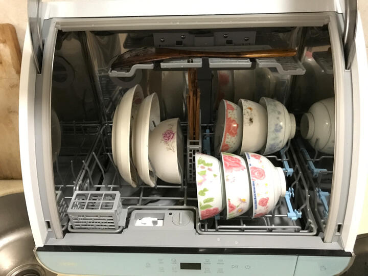 海尔(Haier)小海贝 洗碗机 家用台式 免安装6套 一键智能洗碗机HTAW50STGGB 晒单图