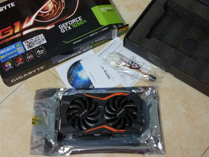 技嘉(gigabyte)gtx 1050ti g1 gaming 1366-1480mhz/7008mhz 4g/128