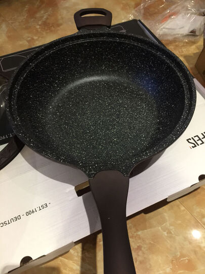 欧菲斯 炒锅麦饭石不粘锅微压配两锅盖少油烟节能32厘米 晒单图