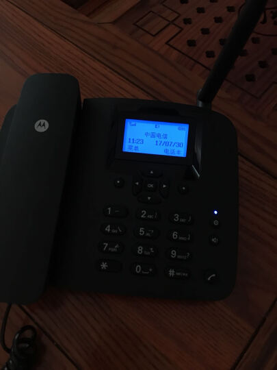摩托罗拉(Motorola)FW200LC无线插卡电话机无线移动固话办公家用固定座机支持电信手机卡SIM卡(黑色) 晒单图