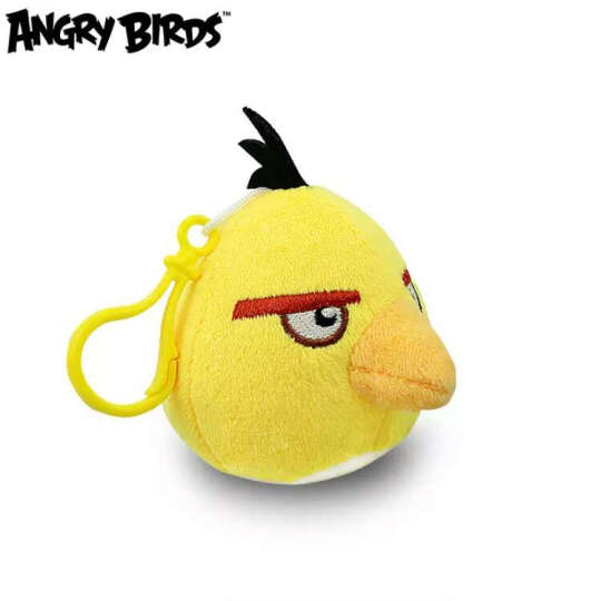 经典版Angrybirds 愤怒的小鸟 2.5寸毛绒公仔（带塑料挂钩）黄鸟 晒单图