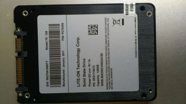 建兴(LITEON) 睿速系列 T9 128G SATA3 固态硬盘 晒单图