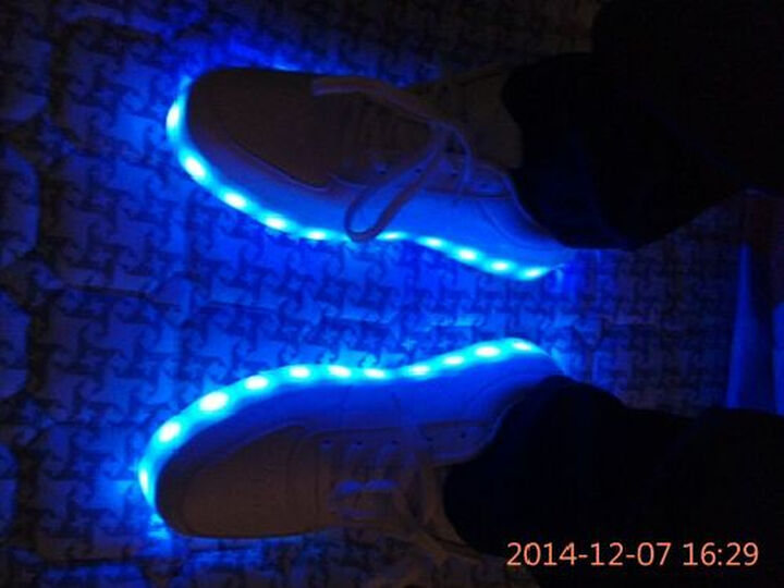 DANJIESHI 2015快手鬼步舞LED情侣发光鞋女