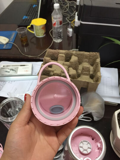 SKG 便携式榨汁机家用 多功能奶昔水果汁机 迷你电动榨汁杯 辅食料理机婴儿 一机双杯 2098 粉色 晒单图