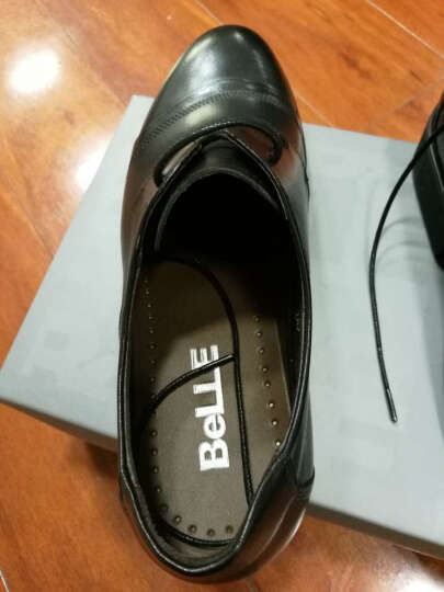 百丽（BeLLE）商务休闲鞋牛皮男皮鞋单鞋 黑色 40 3UX01CM5 晒单图