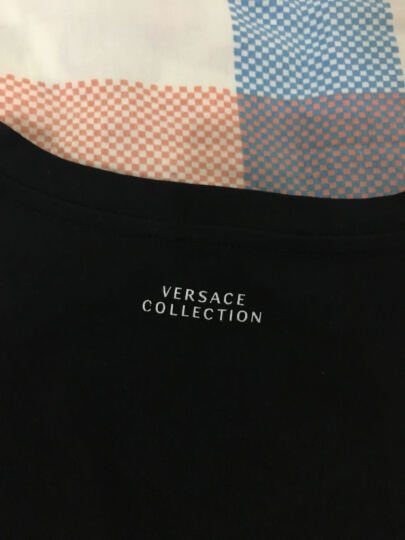 VERSACE COLLECTION 范思哲 男士黑色印花棉质美杜莎图案短袖T恤 V800683S VJ00301 V7008 L 晒单图