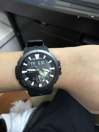 卡西欧(CASIO)手表 PROTREK 男士太阳能登山户外指南针运动手表 电波石英表 PRW-7000-1A 晒单图