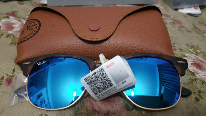 Ray-Ban 雷朋 时尚潮流俱乐部经理人款玳瑁色镜框蓝色镜面镀膜镜片眼镜太阳镜 RB 3016 1145/17 51mm 晒单图
