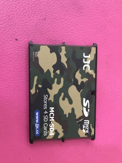JJC MCH-SD4YG 超薄内存卡套 单反相机存储卡卡盒 SD卡便携式数码收纳卡包 迷彩绿卡片式卡盒 (可放4张SD卡) 晒单图