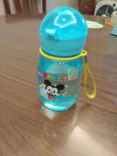 迪士尼（Disney）儿童水杯直饮水壶嘟嘟Q杯防漏幼儿水瓶婴儿杯子宝宝喝水杯5423蓝色米奇彩色 晒单图