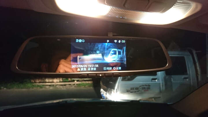 360行车记录仪后视镜版 J521 5.0英寸高清大屏 广角星光夜视 智能手势拍照 停车监控 wifi连接 黑色 晒单图
