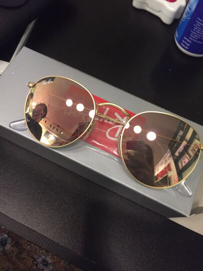 Ray-Ban 雷朋墨镜男女款圆形系列金色镜框古铜色闪光镜片眼镜太阳镜 RB3447 112/Z2 50mm 晒单图