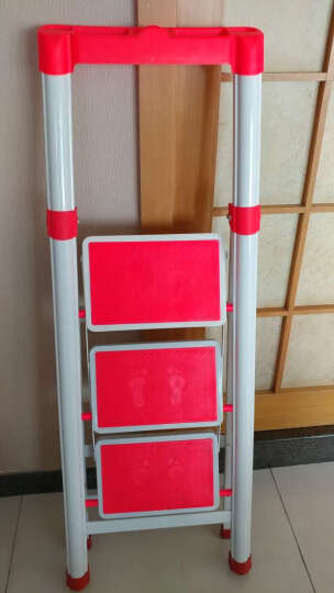 密林 家用梯 梯子 梯 三步梯 带置物架多功能梯防滑安全折叠梯 ML-TD03 晒单图