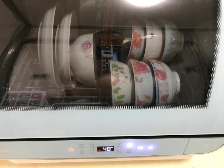 海尔(Haier)小海贝 洗碗机 家用台式 免安装6套 一键智能洗碗机HTAW50STGGB 晒单图