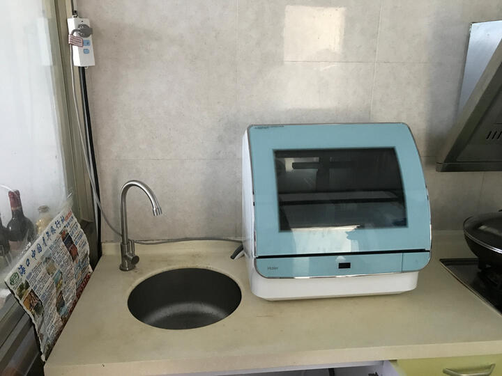 海尔(Haier)小海贝 洗碗机 家用台式 免安装6套 一键智能洗碗机HTAW50STGGB 晒单图