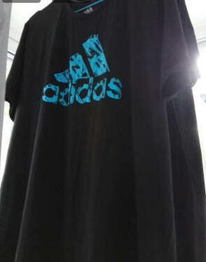 阿迪达斯Adidas男装短袖T恤2020官网新款透气舒适男子运动休闲短袖Tee 小logo-黑/白 2XL 晒单图