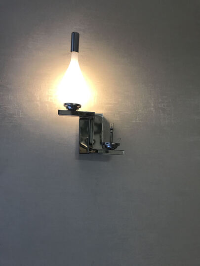 韩雷 左右对称款LED创意个性双头卧室床头灯温馨现代客厅墙壁灯装饰灯时尚简约过道走廊壁灯 一对左右款 暖光 晒单图