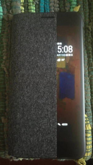 华为Mate9pro手机壳 原装智能休眠 翻盖保护套开窗皮套防摔手机套 深灰色 晒单图