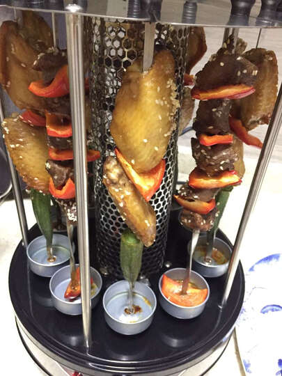 PRICHO 博臣 电烧烤炉 家用电烤炉 无烟电烤锅烤肉机烤肉锅 烤肠机烤串机烤羊肉串机 晒单图