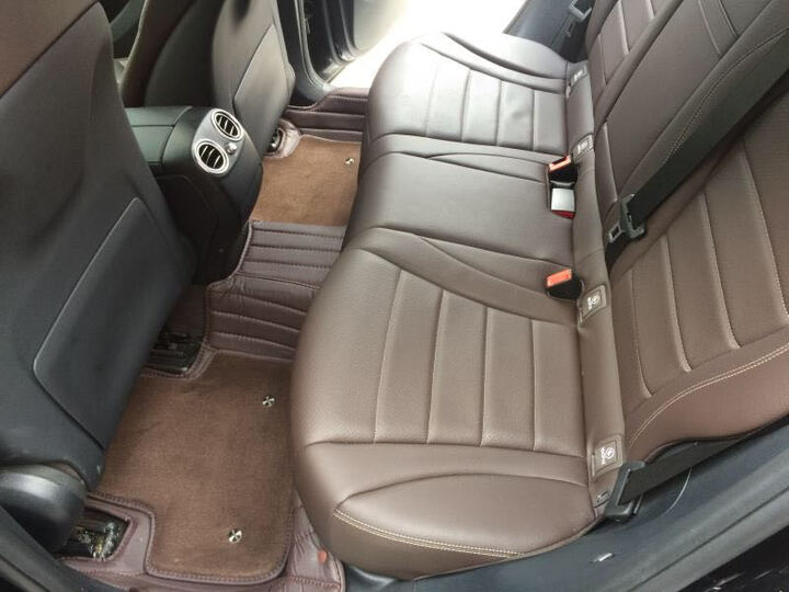 汽车脚垫全包围奔驰s级e级e300l glc260l gle320特斯拉model3 S X专用脚垫 真皮B款双层-红色【全牛皮 全包围】 s320l奔驰glc300l e200l gle 晒单图