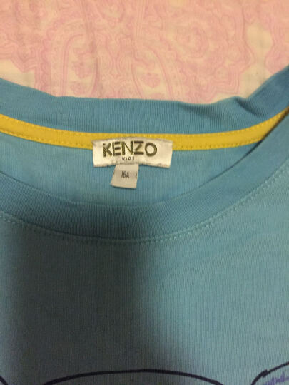KENZO BABY 高田贤三童装 女童粉红色棉质虎头图案短袖T恤 KJ10158 32 4A码 晒单图