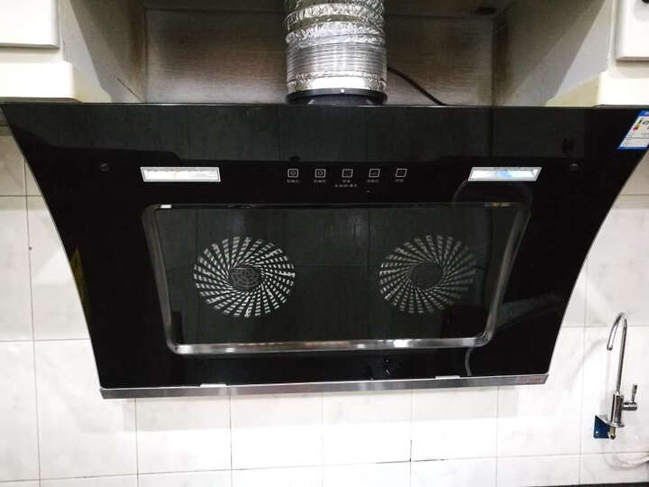 樱智(YINGZHI) 抽油烟机侧吸式智能体感弧形双电机自动清洗烟灶套装可选 油烟机搭配蓝心猛火灶.罐装液化气(套装) 自行安装 晒单图