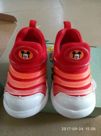 迪士尼 Disney 宝宝学步鞋运动鞋 毛毛虫童鞋休闲鞋0089紫色150mm/内长145mm 晒单图