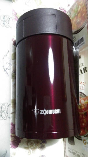 日本进口象印（ZOJIRUSHI）儿童保温桶男女学生食物罐 真空焖烧罐 不锈钢保温桶/壶  SW-HB55-VD 550ML咖啡紫 晒单图