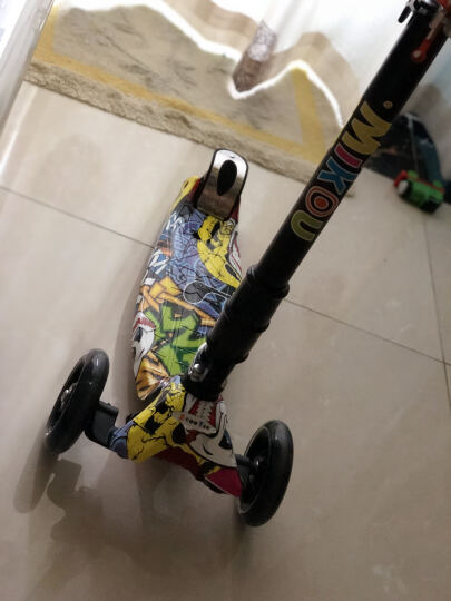 WITESS 滑板车儿童2 3-6-14岁小孩三四轮折叠闪光扭扭车宝宝滑滑车踏板车男孩女孩玩具可折叠 折叠款 天蓝色 晒单图
