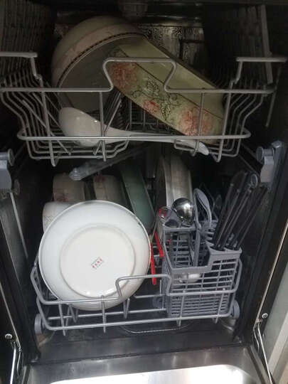 海尔(Haier)8套大容量 80℃高温除菌消毒 自动烘干 嵌入式 洗碗机家用 HW8-1718 晒单图