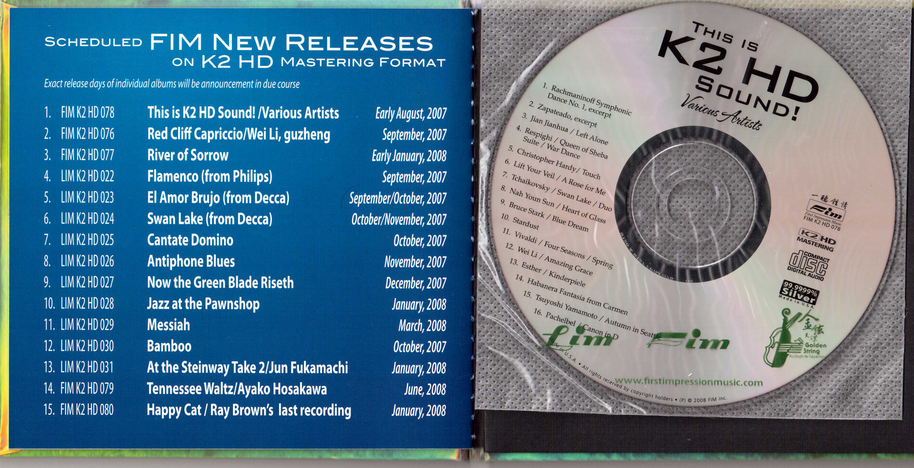 進(jìn)口CD 經(jīng)典再現：K2HD之聲（CD） 曬單實(shí)拍圖