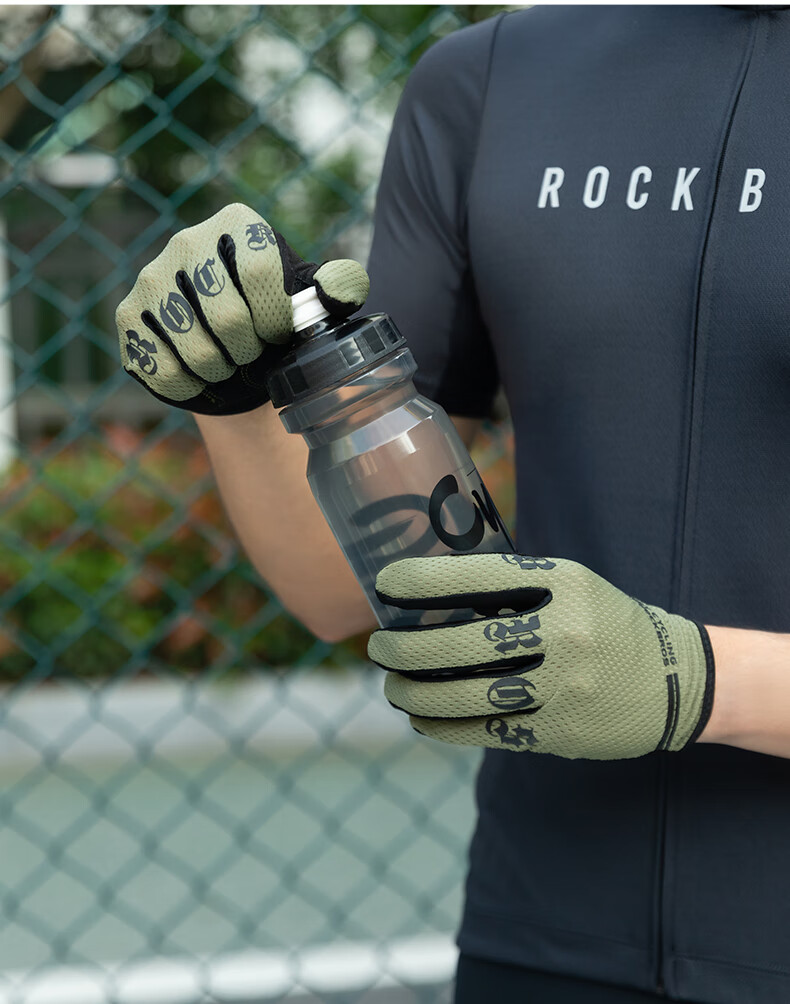 Велосипедные перчатки ROCKBROS, полнопальцевые, для шоссейных и горных велосипедов, сенсорные, черные, размер L