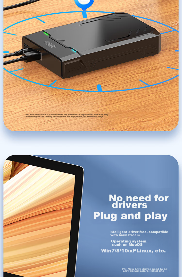 Внешний корпус для жесткого диска UNITEK Y-3035BK, 3.5/2.5 дюйма, USB 3.0, SATA