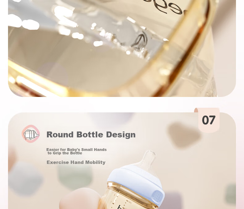 Бутылочка для кормления HEGEN Baby Bottle Set, PPSU, 150мл + 240мл, с крышками для хранения, набор из 2 шт., цвет "Morandi"