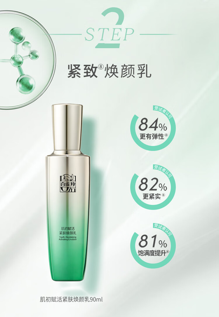 百雀羚（PECHOIN）护肤套装礼盒肌初致臻6件套（水乳霜眼霜面膜）抗皱紧致