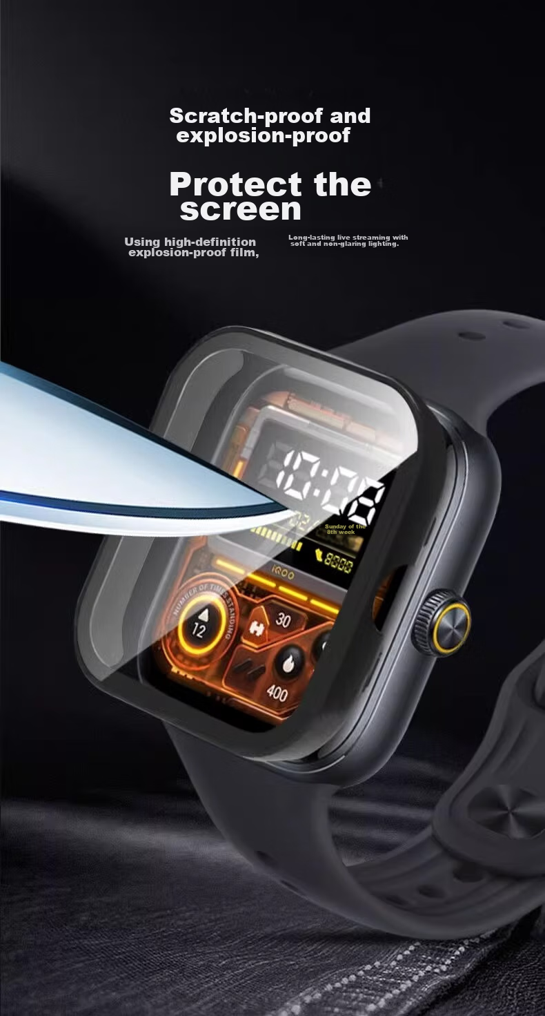 Защитный чехол-пленка для часов vivo Watch GT, полноразмерный, прозрачный, противоотпечатковый, закаленное стекло