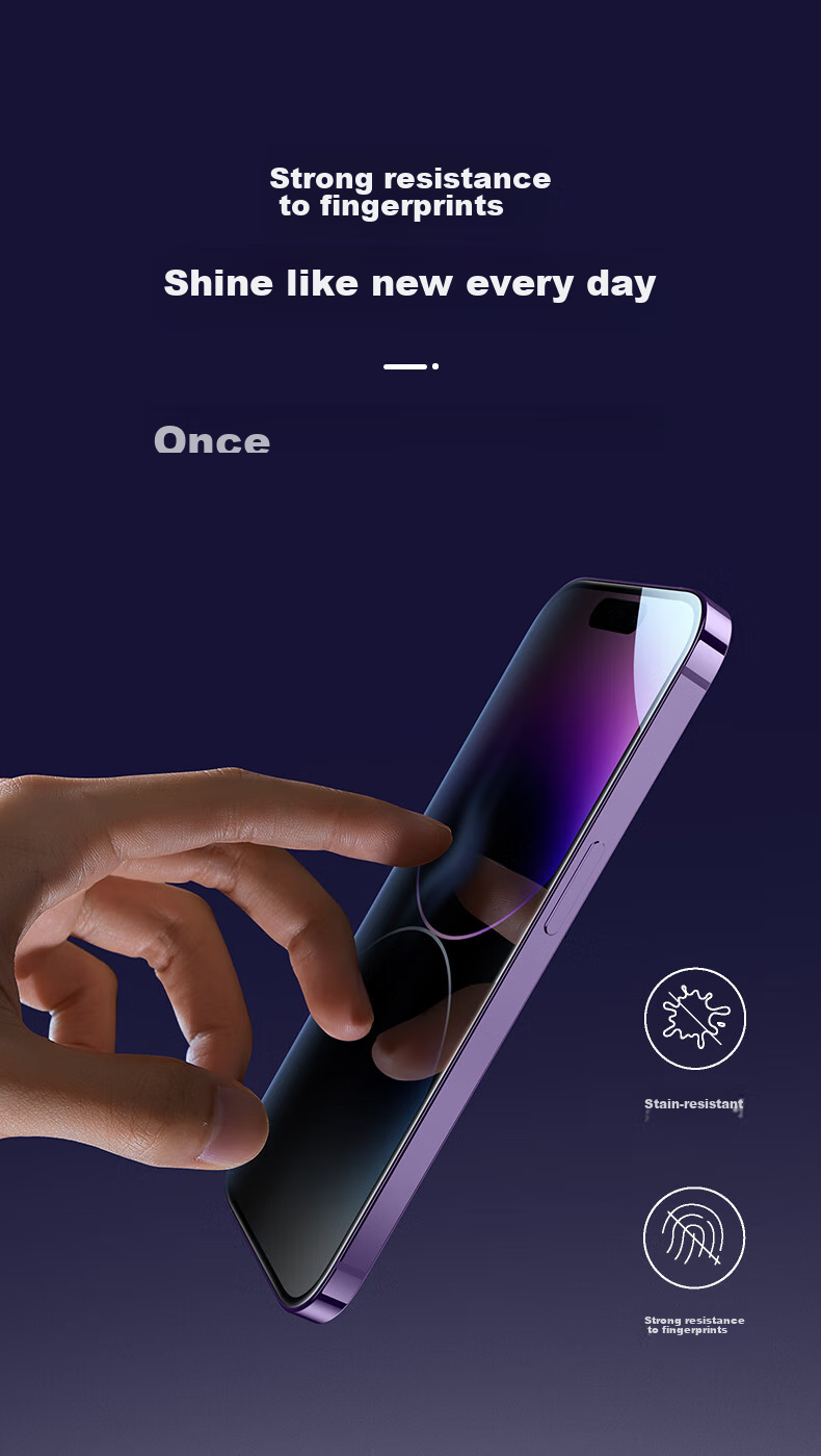 Защитная пленка ESR для Apple iPhone 14 Pro, противоударное закаленное стекло, антибликовая, антипылевая, антиотпечатки, 2 шт.