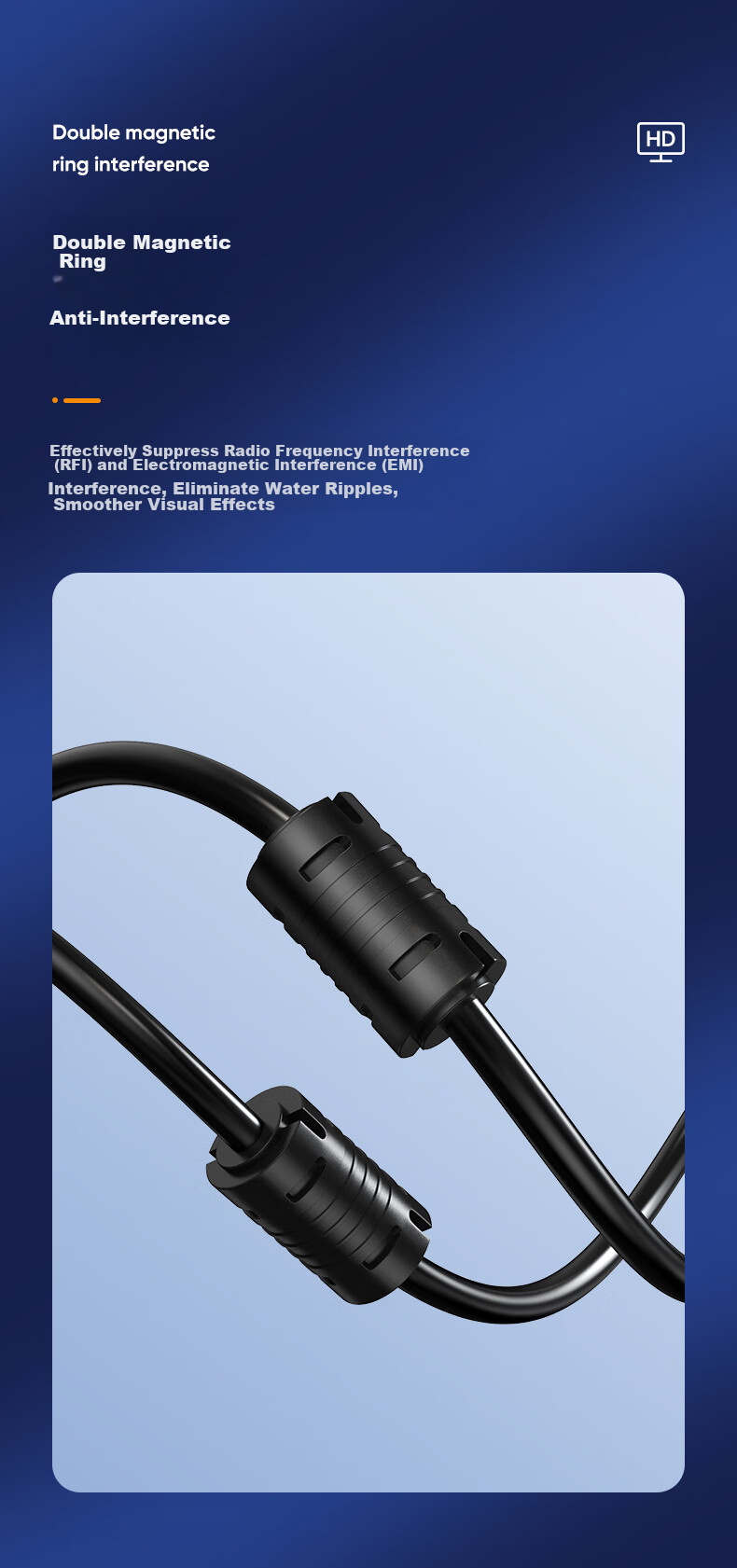 Кабель BIAZE VGA 3+6 Engineering-Grade, 5 метров, для подключения к монитору, проектору, ноутбуку, ТВ