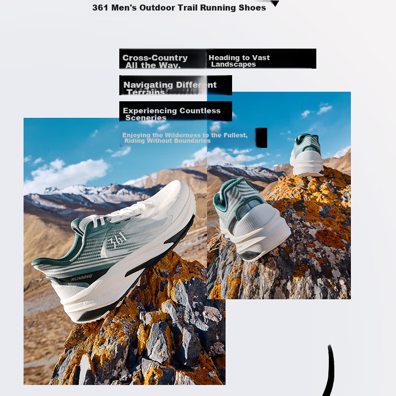 Мужские кроссовки 361° Yushan, весна-лето 2024, сетчатые, дышащие, для бега и активного отдыха, арт. 672422247