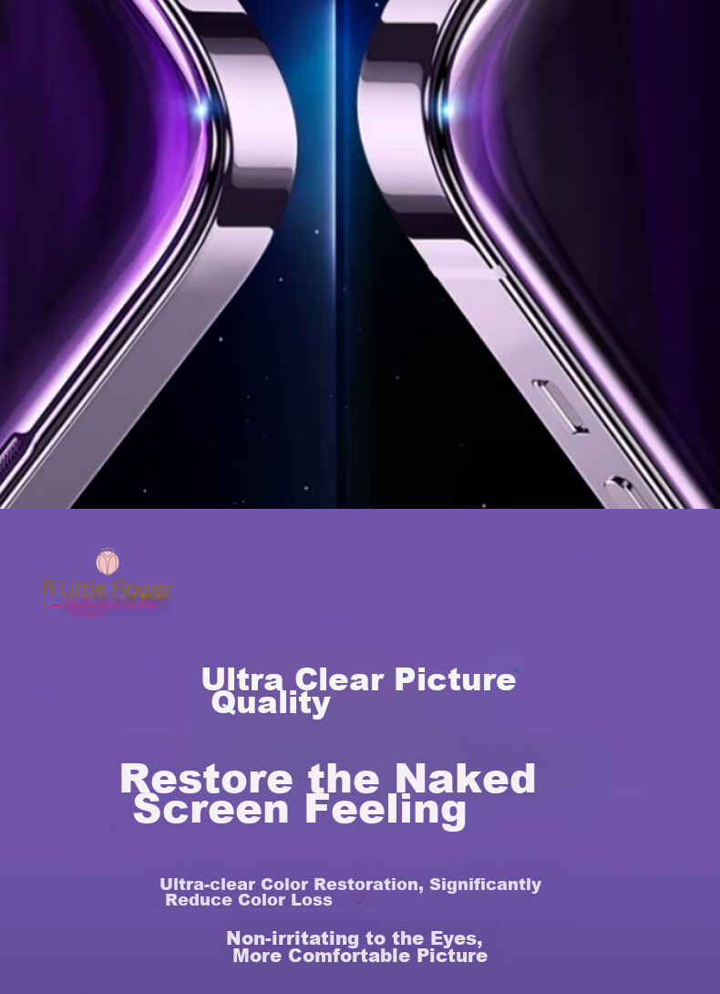 Защитное стекло ALittleFlower для iPhone 14 Pro Max, противоударное, ультратонкое, HD Clear, полное покрытие экрана