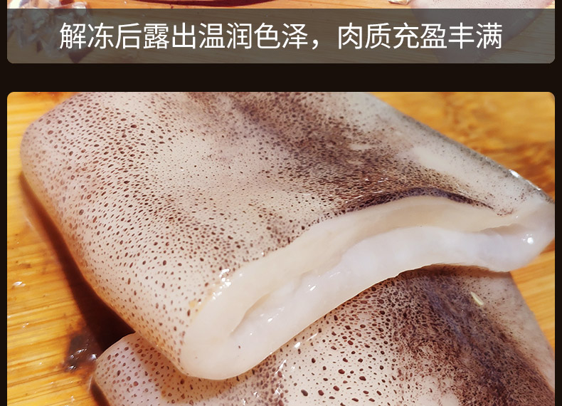 鲜多邦 国产渤海湾鱿鱼约5-8条  散装1500g 火锅烧烤食材 冻化鲜海鲜水产