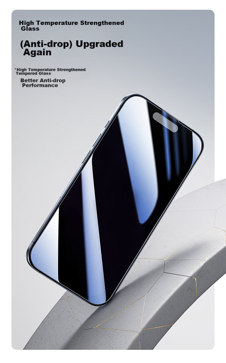 Защитное стекло PISEN для Apple iPhone 14/13/13 Pro, противоударное, антибликовое, 360° защита от подглядывания, пылезащитное