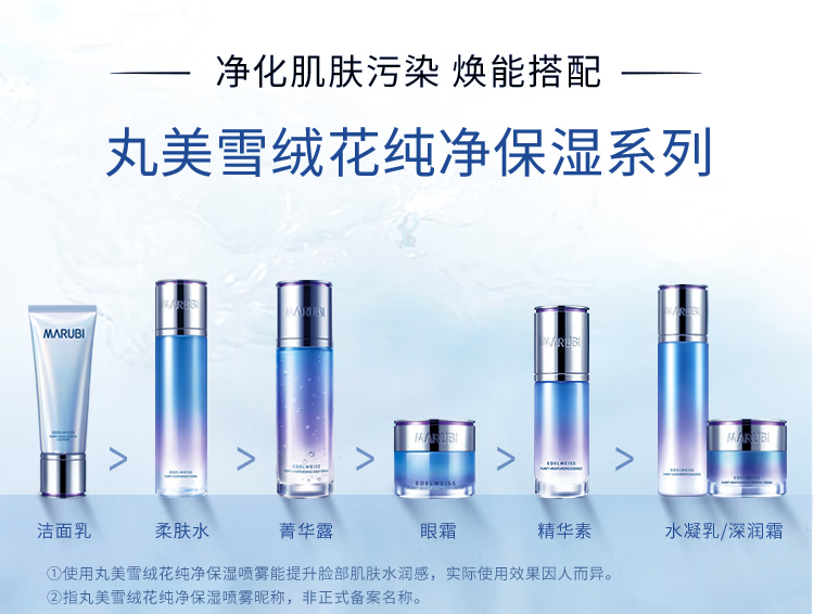 丸美【享到手300ml】雪绒花喷雾补水保湿 收缩毛孔 舒缓修护爽肤水女