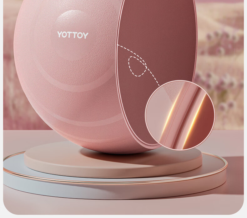 Мяч для йоги Yottoy утолщенный, противовзрывной, нескользящий, для фитнеса, беременности, родов, начинающих, эластичный тренировочный мяч, 65 см, чернильный порошок
