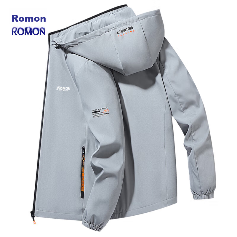 Мужская куртка ROMON, зимняя трендовая деловая повседневная верхняя одежда, универсальная мужская одежда с капюшоном, на флисовой подкладке MK53, черный цвет, размер 2XL