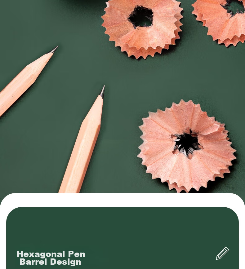 Набор карандашей Deli HC907-HB, 50 шт., шестигранные, HB, деревянные
