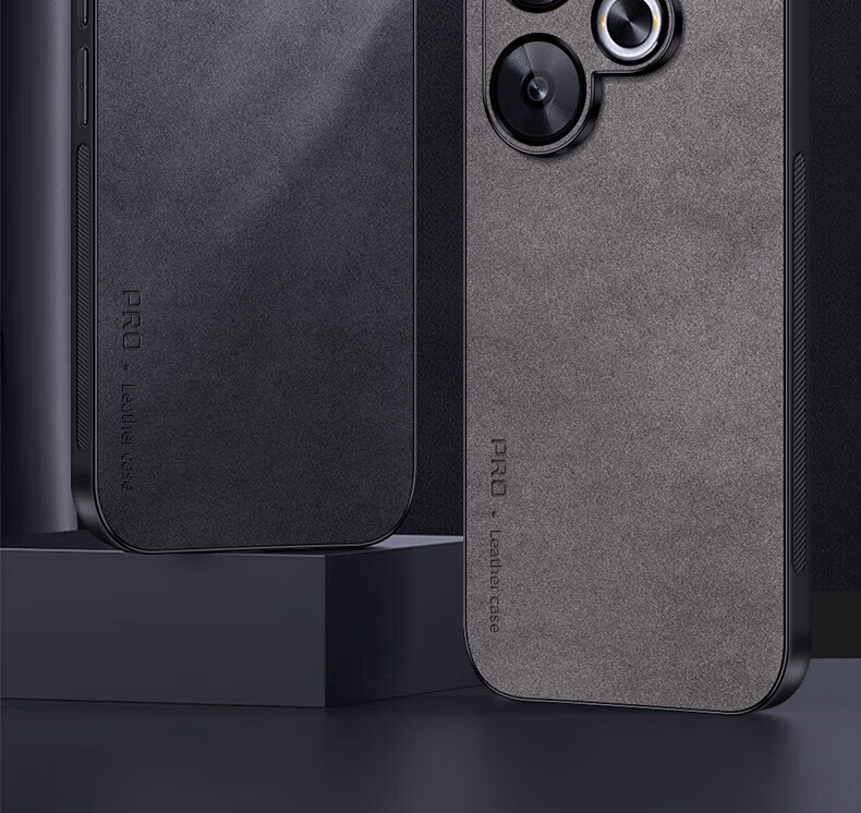 Чехол для Xiaomi Redmi Turbo 3, защитный, из силикона и искусственной кожи, черный, от бренда Shangsu
