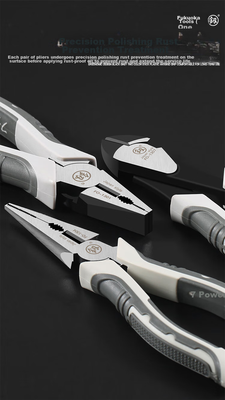 Пресс-клещи "Fukuoka Tools" FO-1301, 6 дюймов, многофункциональные, для снятия изоляции, промышленные