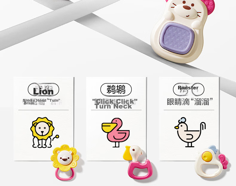 Набор погремушек Babycare Animal Zoo, 8 шт., для детей от 0 месяцев, развивающие игрушки для хватания и слуха, подарок для новорожденных