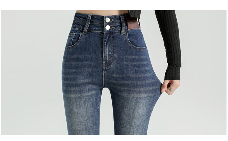Джинсы Jeanswest женские, осенний винтажный стиль, модные, слегка расклешенные, с высокой талией, черные, размер M